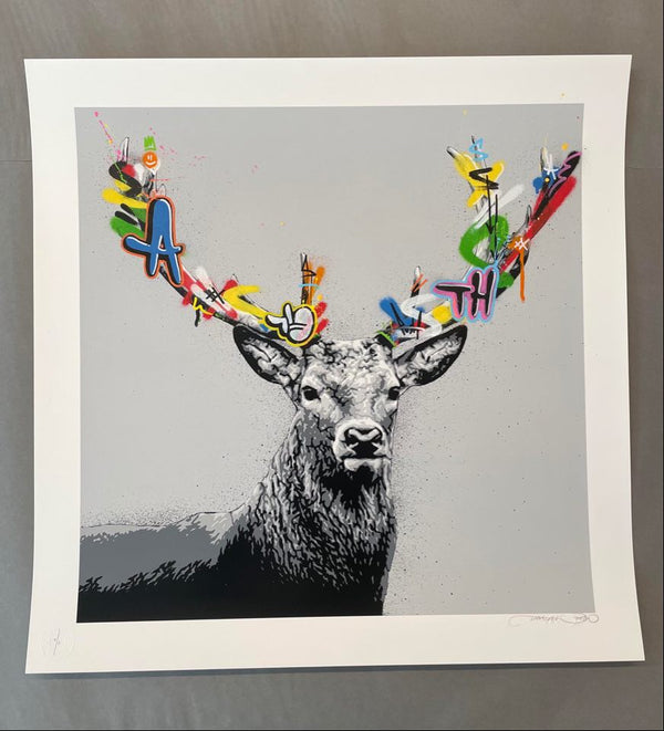 The Stag, Hand Finish, framed – Underground Gallery
